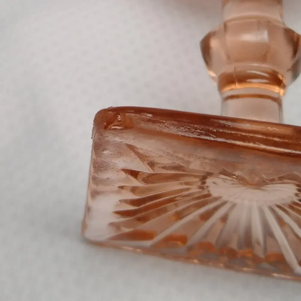 Anchor Hocking Pink Depression Glass Miss America Pedestal Candy Dish Vintage